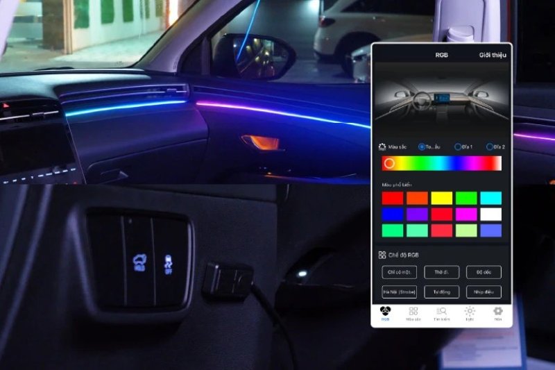 chỉ led nội thất ô tô